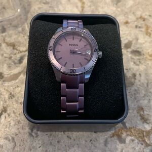 Fossil Stella women’s causal watch, band length 6.5 inches.